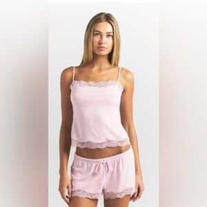 SKIMS SleepPink Lace Cami and Short set in Bloom size XS- valentines 2026